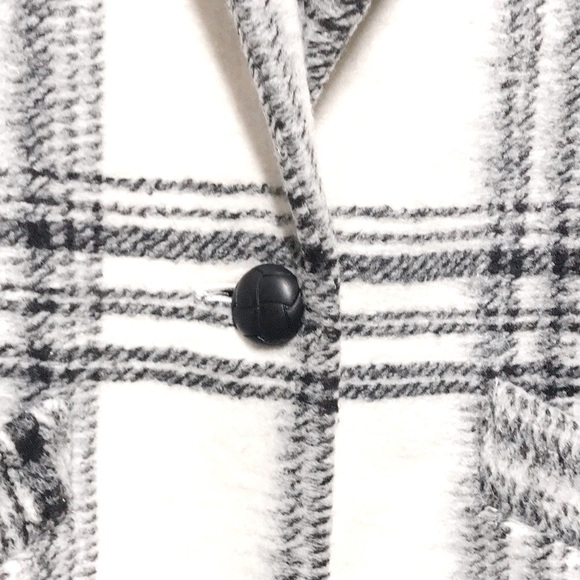 NWT RACHEL ZOE Black and White Plaid Coat - Picture 7 of 10